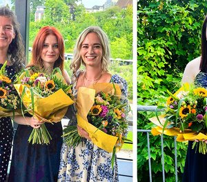 Franziska Weiser, Sabrina Hölterhoff, Viktoria Hain (von links) sowie Lea Menzel (Foto rechts) haben am Diakonie Klinikum in Siegen und Freudenberg erfolgreich ihre dreijährige Ausbildung zu Operationstechnischen Assistentinnen abgeschlossen. 